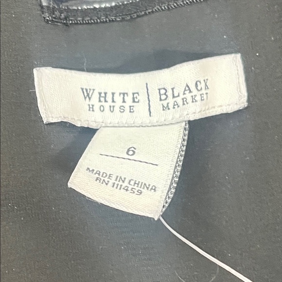 NWT White House Black Market polka dot tulle skirt Strapless Black Dress Size 6 - Picture 11 of 13